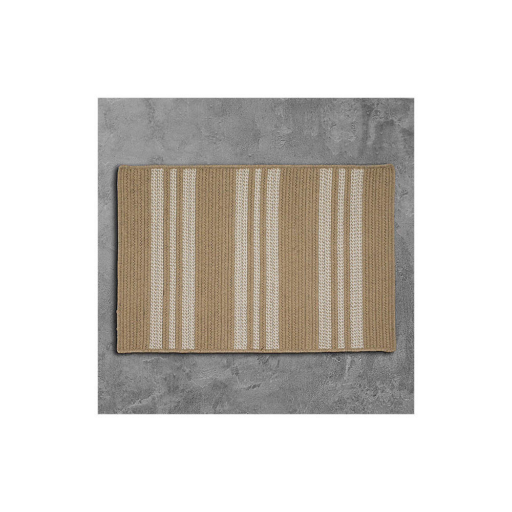 Colonial Mills Rug Sunbrella Southport Stripe Wheat Rectangle