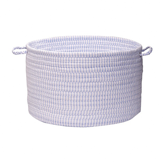 Colonial Mills Basket Ticking Solid Basket Blue Round