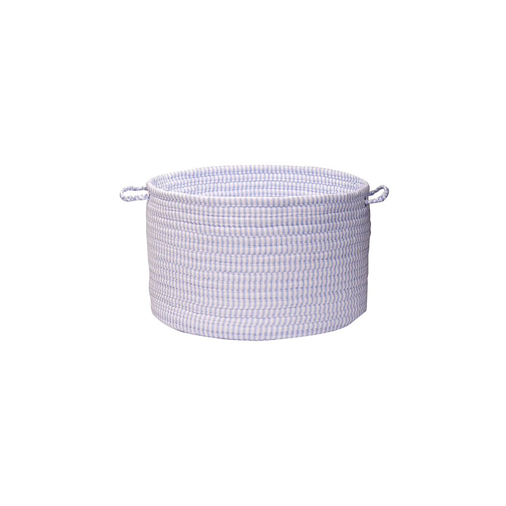 Colonial Mills Basket Ticking Solid Basket Blue Round