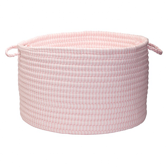 Colonial Mills Basket Ticking Solid Basket Pink Round