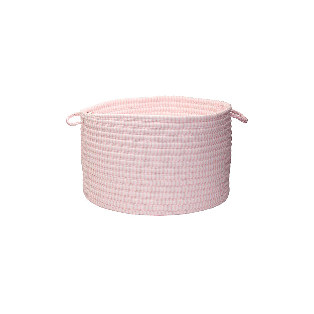 Colonial Mills Basket Ticking Solid Basket Pink Round Colonial Mills Basket Ticking Solid Basket Pink Round