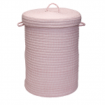 Colonial Mills Hamper Ticking Solid Hamper w/ lid Pink Hamper