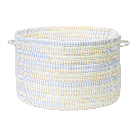 Colonial Mills Basket Ticking Stripe Starlight Round