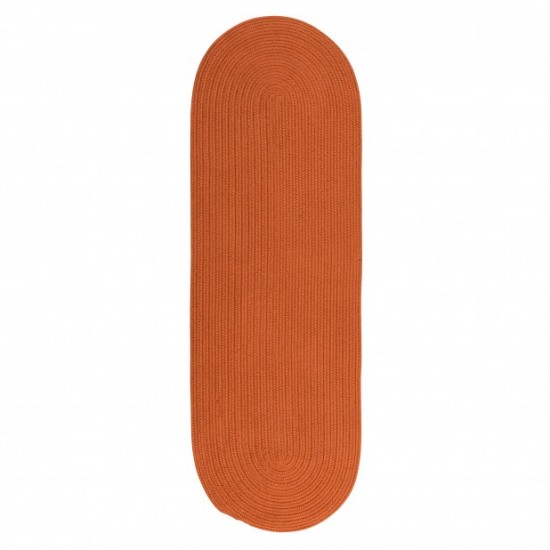 Colonial Mills Rug Tortuga Orange Runner (Oval)