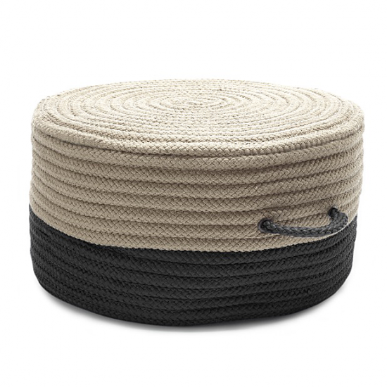 Colonial Mills Pouf Two-Tone Pouf Black Round