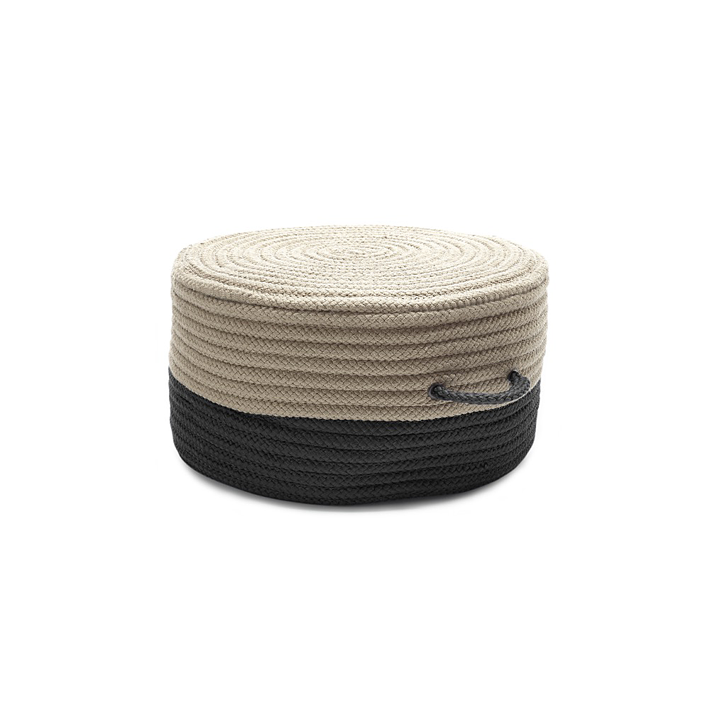 Colonial Mills Pouf Two-Tone Pouf Black Round