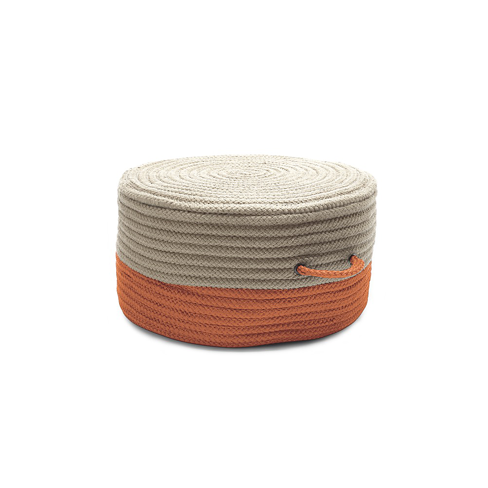 Colonial Mills Pouf Two-Tone Pouf Orange Round