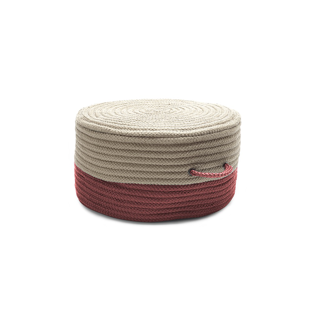 Colonial Mills Pouf Two-Tone Pouf Brick Round