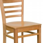 Ladder Back Natural Wood Restaurant Barstool