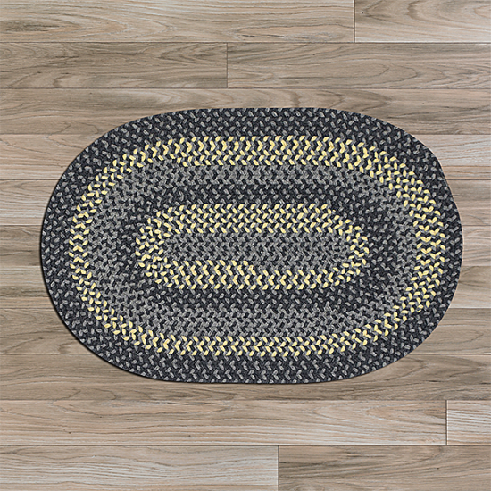 Colonial Mills Rug Walden Charcoal/Yellow Oval