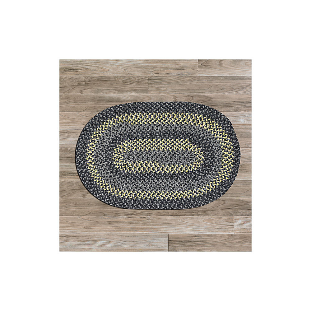Colonial Mills Rug Walden Charcoal/Yellow Oval Colonial Mills Rug Walden Charcoal/Yellow Oval