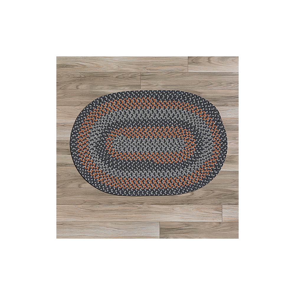 Colonial Mills Rug Walden Charcoal/Orange Runner (Oval)