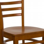 Ladder Back Cherry Wood Restaurant Chair