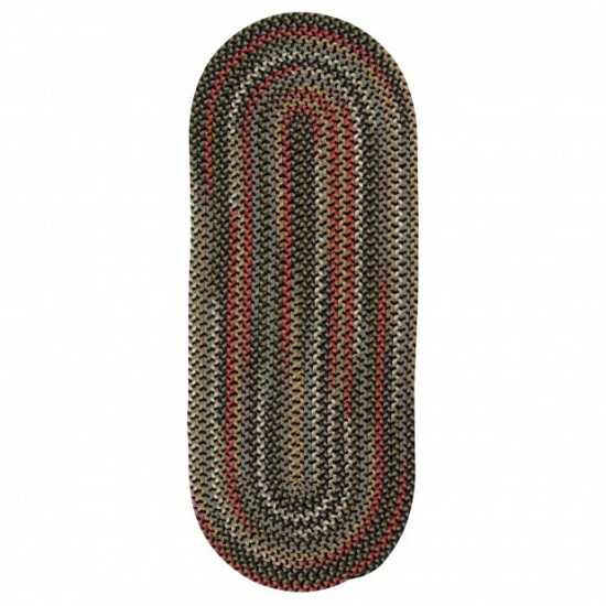 Colonial Mills Rug Wayland Runner Black Runner (Oval)