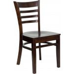 Ladder Back Walnut Wood Restaurant Chair