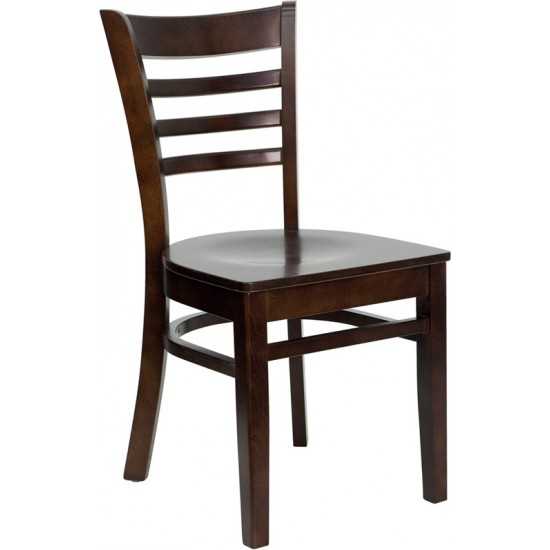 Ladder Back Walnut Wood Restaurant Chair