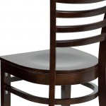 Ladder Back Walnut Wood Restaurant Chair