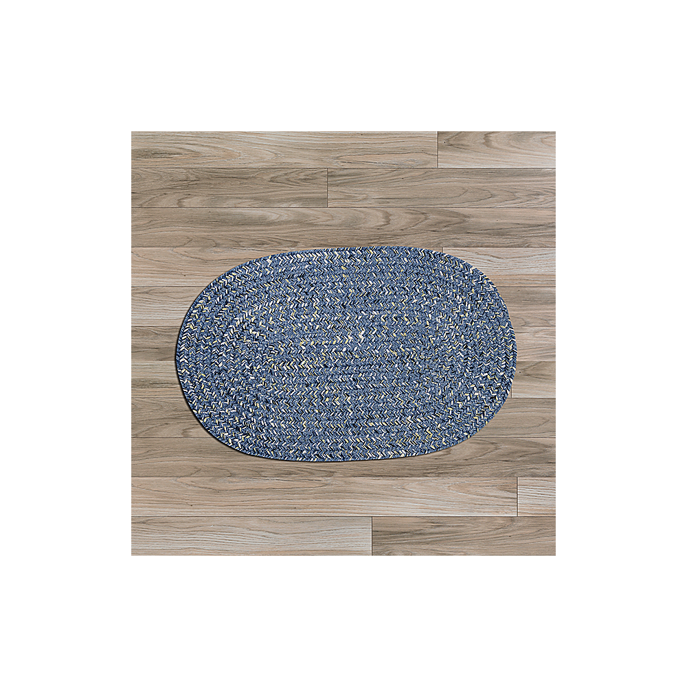 Colonial Mills Rug West Bay Blue Tweed Round