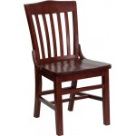 School House Back Mahogany Wood Restaurant Chair