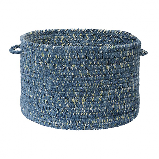 Colonial Mills Basket West Bay Blue Tweed Round