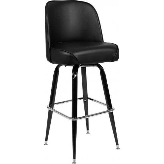 Metal Barstool with Swivel Bucket Seat