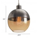 Trente Ceiling Lamp Satin & Amber