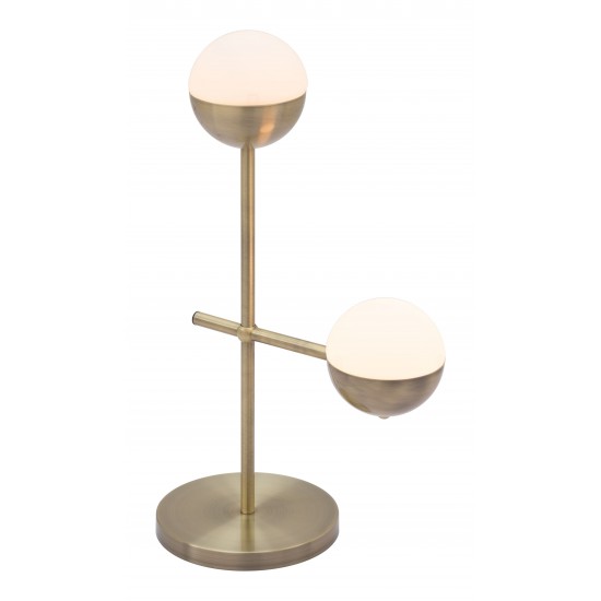 Waterloo Table Lamp White & Brushed Bronze