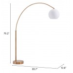 Griffith Floor Lamp Brushed Brass