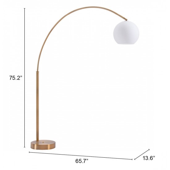 Griffith Floor Lamp Brushed Brass