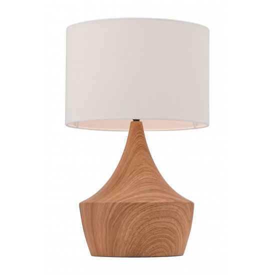 Kelly Table Lamp White & Brown