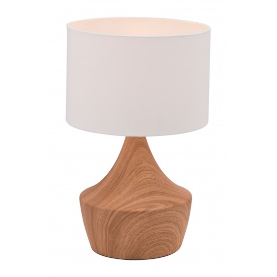 Kelly Table Lamp White & Brown