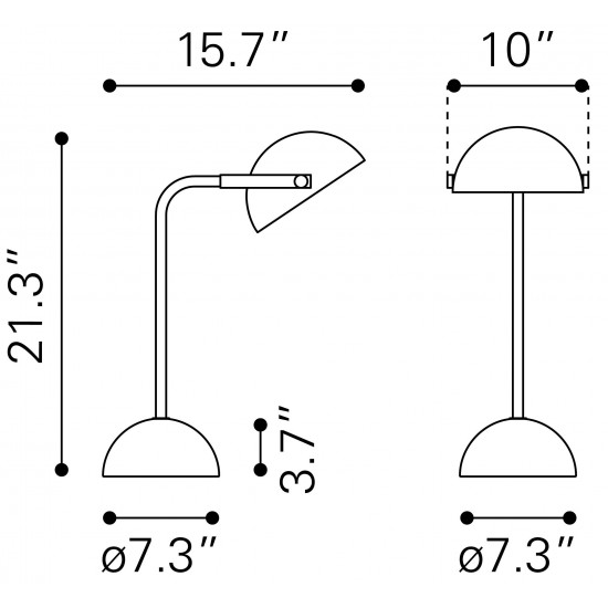 Irving Table Lamp Black & White