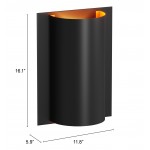 Metal Wall Lamp Matte Black