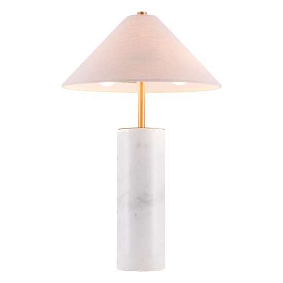 Ciara Table Lamp Beige & White