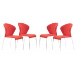 Oulu Dining Chair (Set of 4) Tangerine