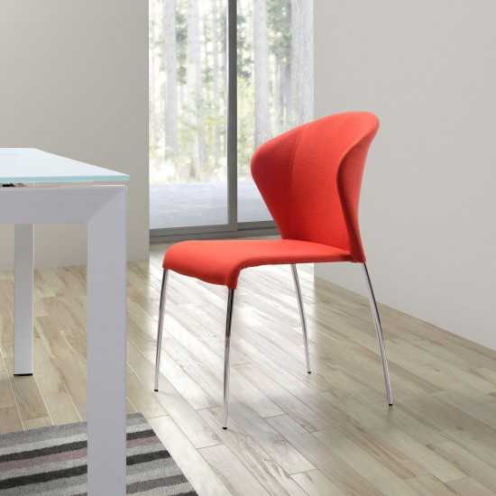 Oulu Dining Chair (Set of 4) Tangerine