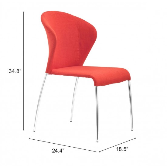 Oulu Dining Chair (Set of 4) Tangerine