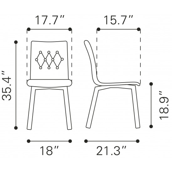 Orebro Dining Chair (Set of 2) Graphite