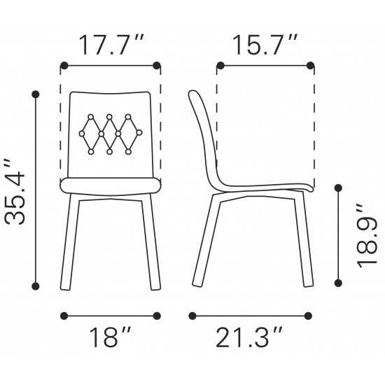 Orebro Dining Chair (Set of 2) Pea Green