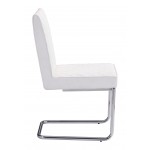 Quilt Armless Dining Chair (Set of 2) White