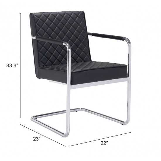 Quilt Dining Chair (Set of 2) Black