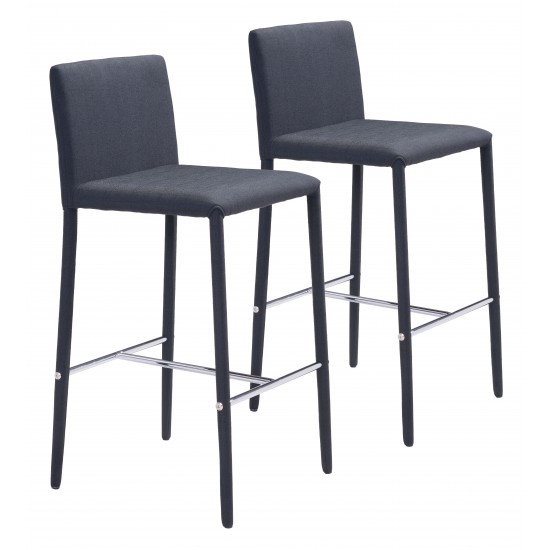 Confidence Counter Chair (Set of 2) Black