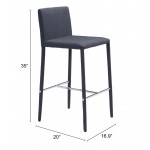 Confidence Counter Chair (Set of 2) Black