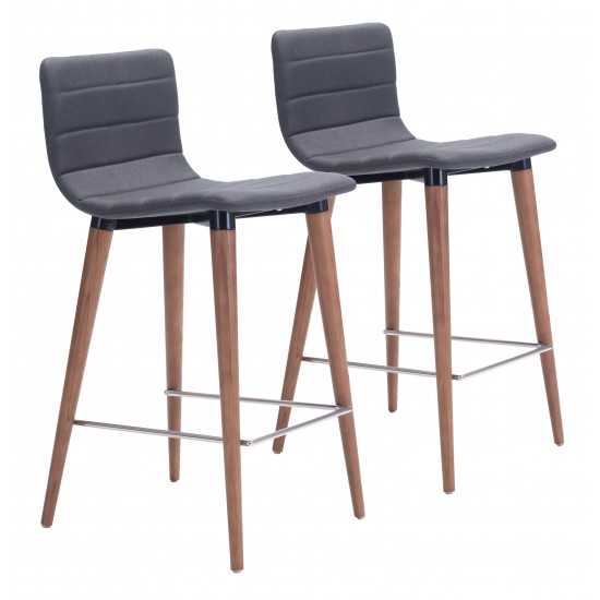 Jericho Counter Chair (Set of 2) Gray