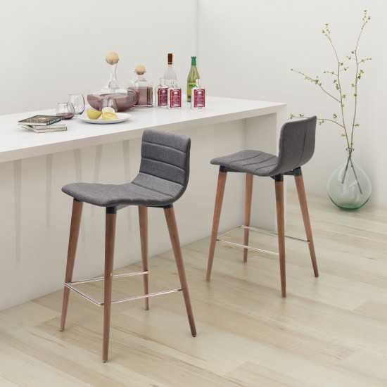 Jericho Counter Chair (Set of 2) Gray