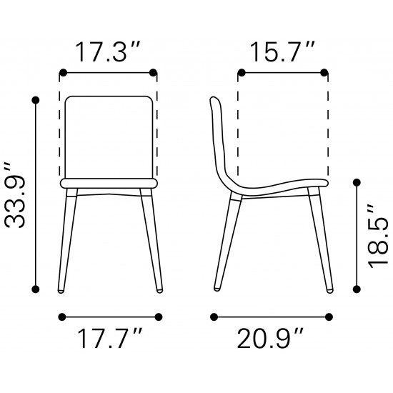 Jericho Dining Chair (Set of 2) Gray