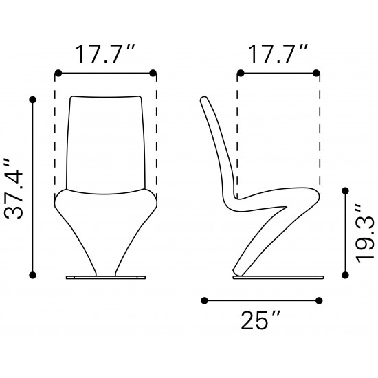 Herron Dining Chair (Set of 2) White