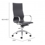 Glider High Back Office Chair Black