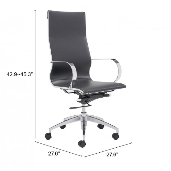 Glider High Back Office Chair Black