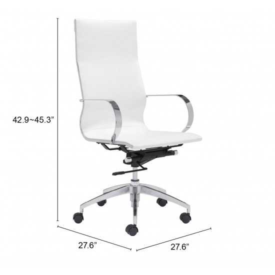 Glider High Back Office Chair White